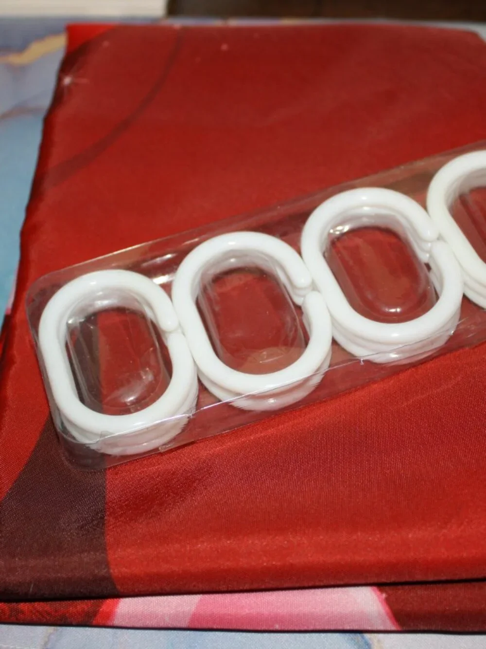 Decorative Shower Curtain, Santa Clause with rings to hang.  NWOT